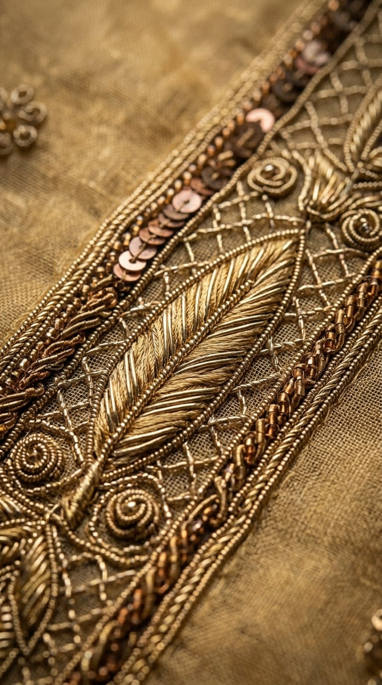Customised Chanderi Embroidered set