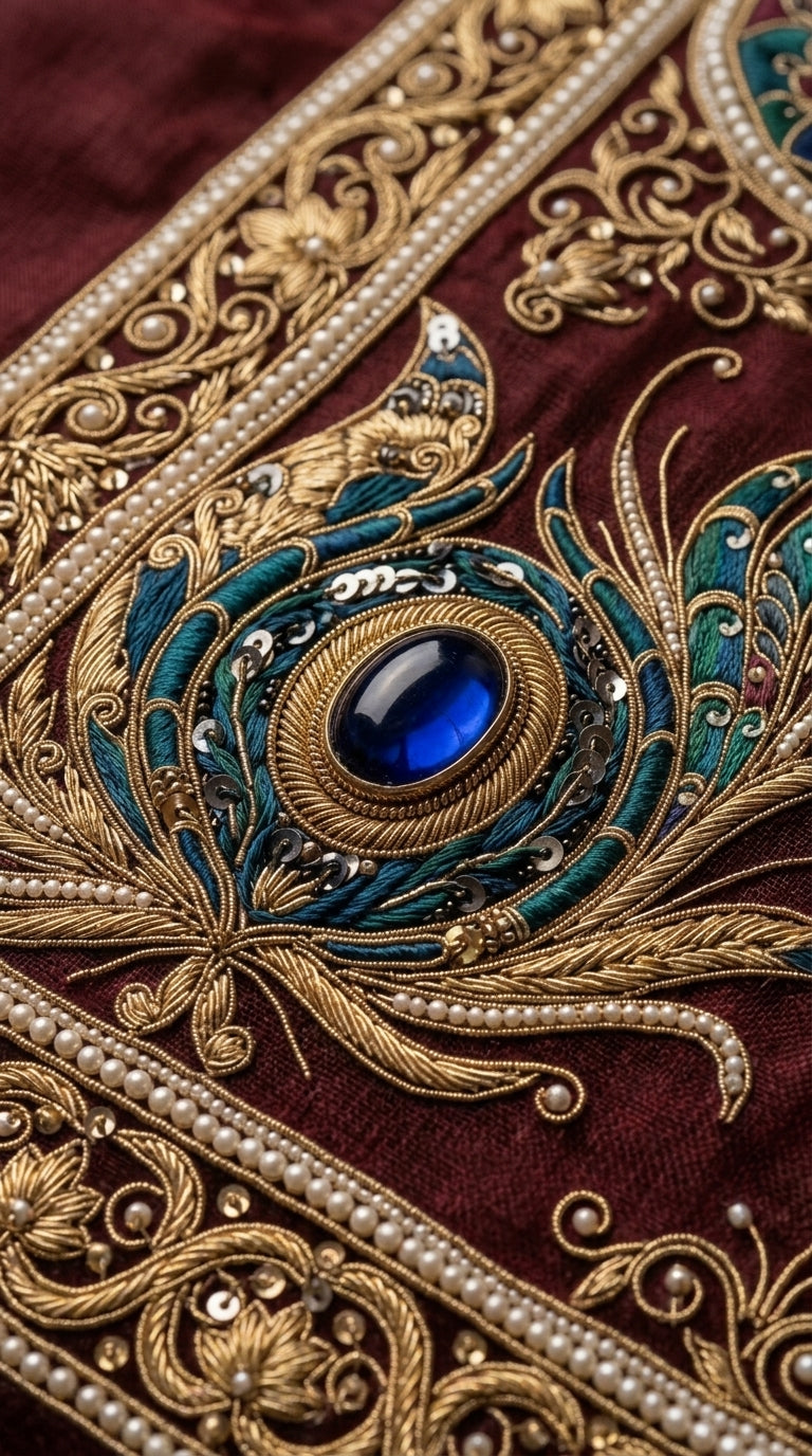 Formal Pure Silk embroidered Saree