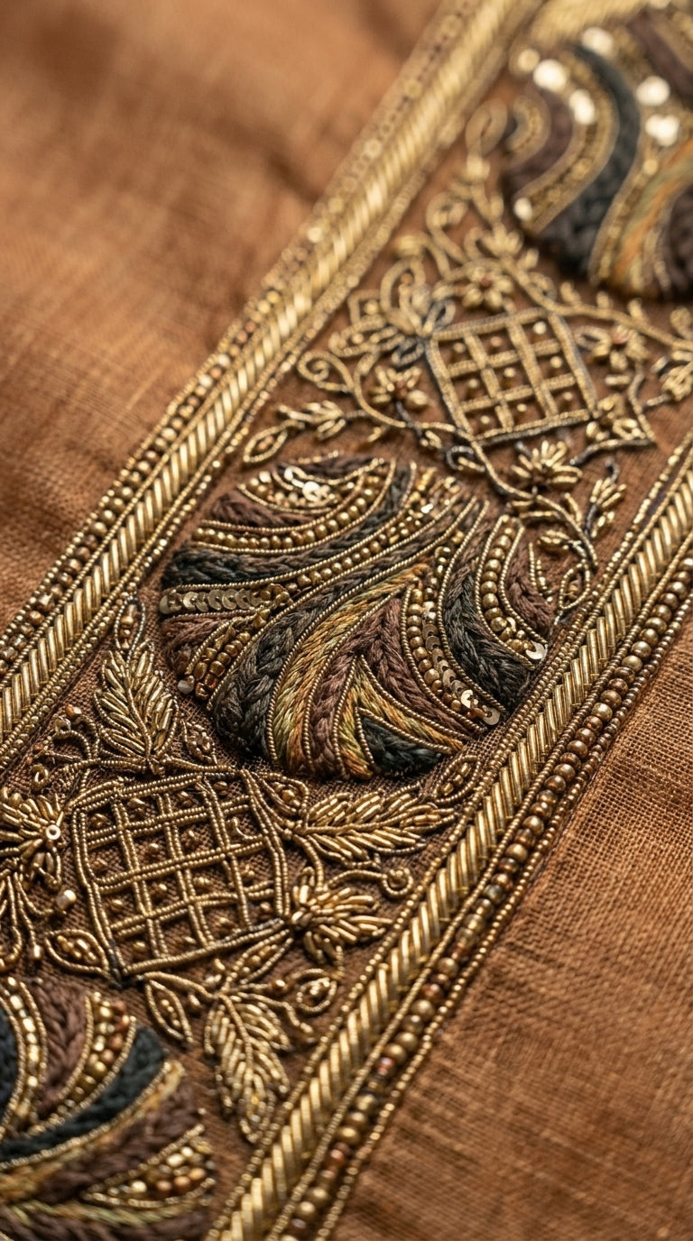 Formal Pure Silk embroidered Saree