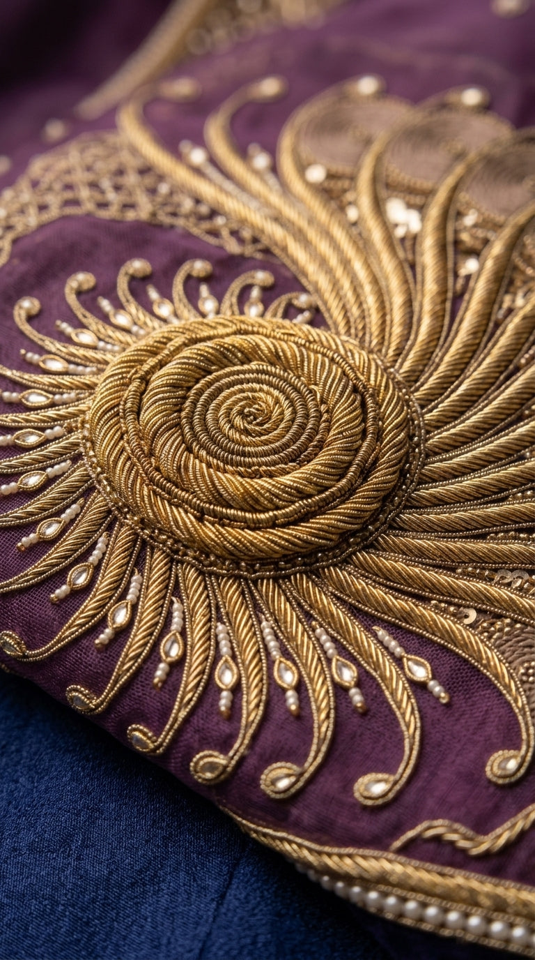 Formal Pure Silk embroidered Saree