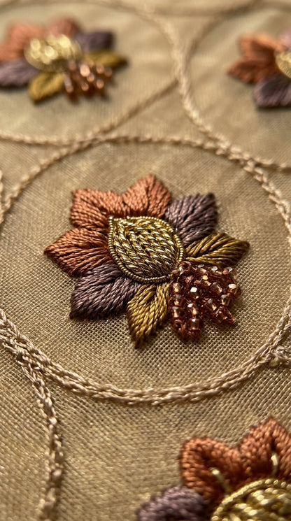 Customised Chanderi Embroidered set