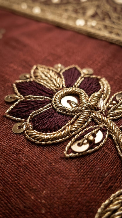 Formal Pure Silk embroidered Saree