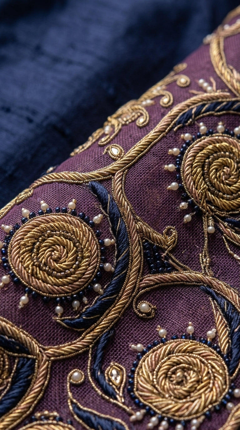 Formal Pure Silk embroidered Saree