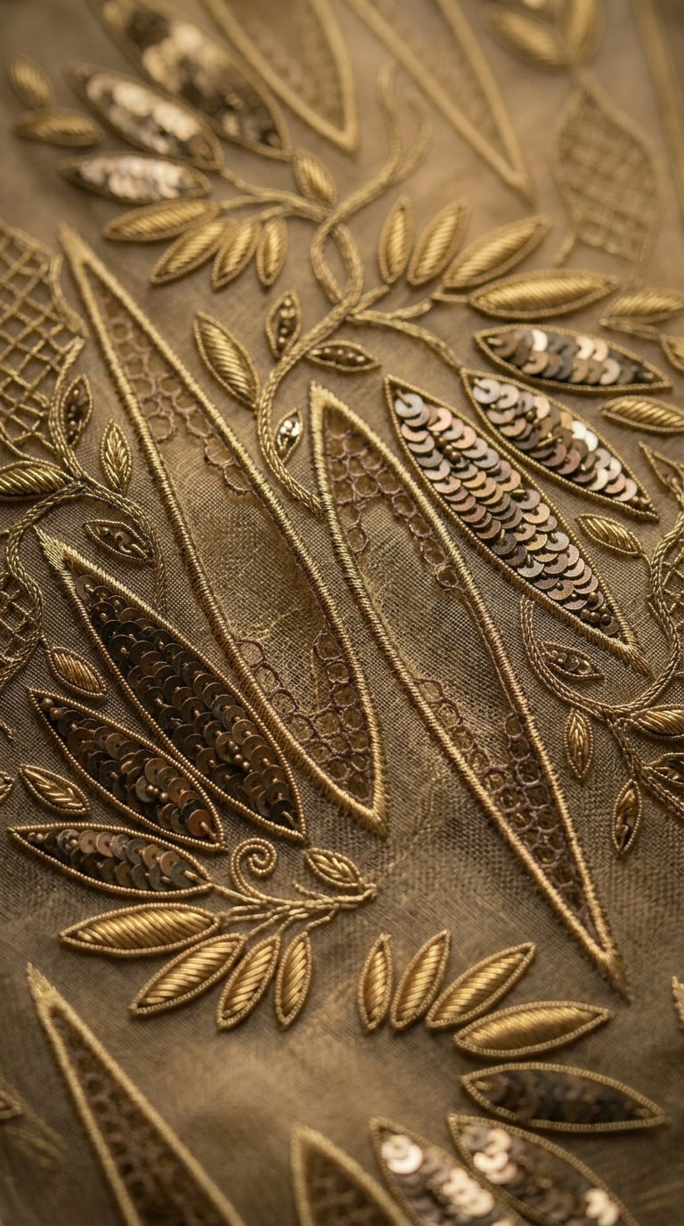 Customised Chanderi Embroidered set