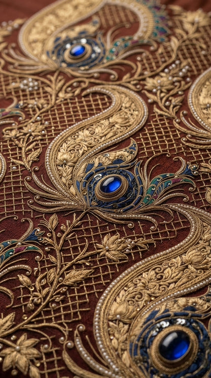 Formal Pure Silk embroidered Saree