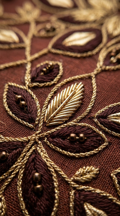Formal Pure Silk embroidered Saree