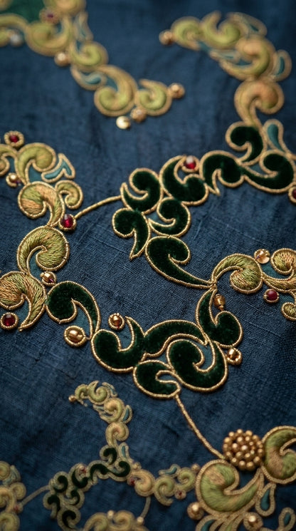 Formal Pure Silk embroidered Saree