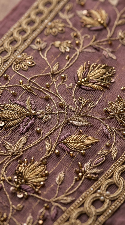 Formal Pure Silk embroidered Saree