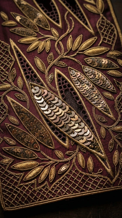 Formal Pure Silk embroidered Saree