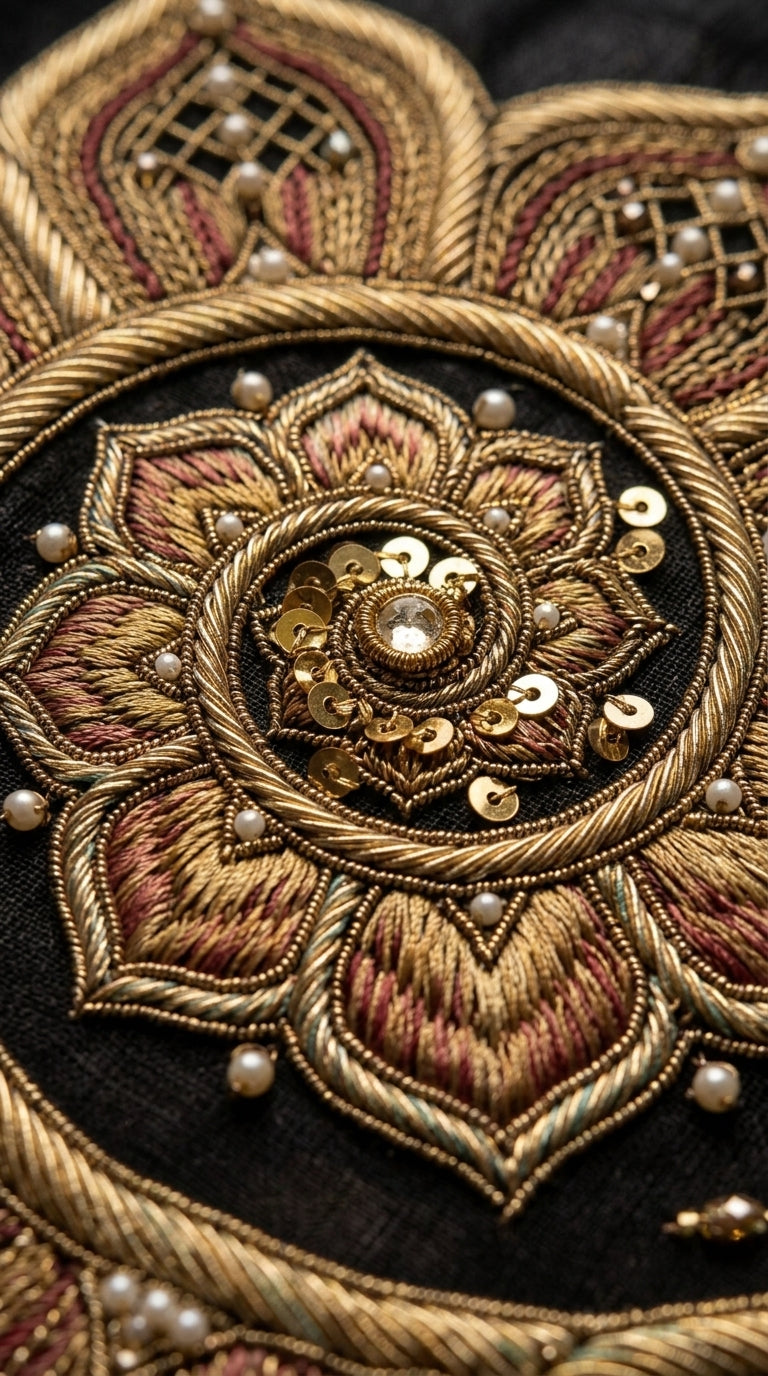 Formal Pure Silk embroidered Saree