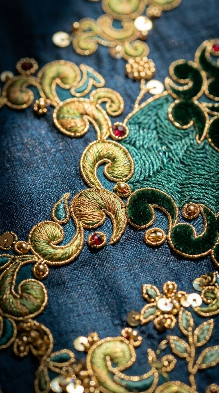 Formal Pure Silk embroidered Saree