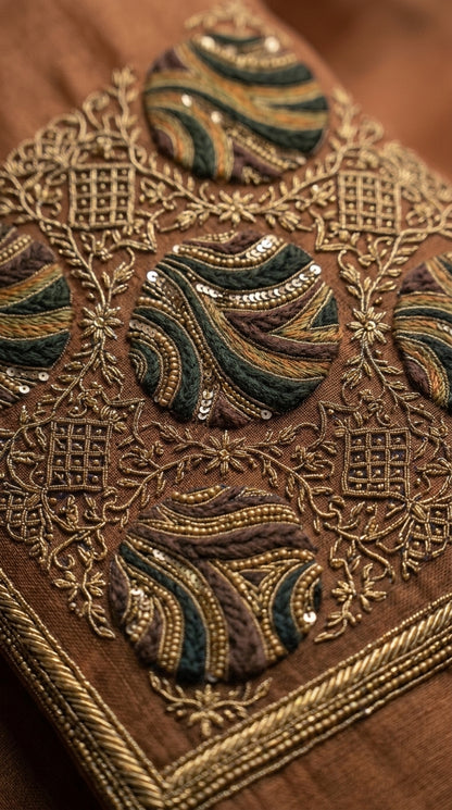 Formal Pure Silk embroidered Saree