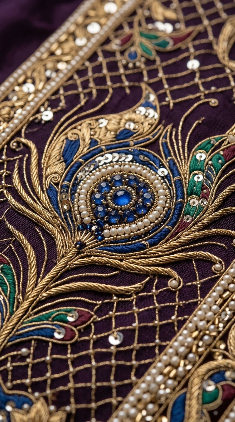 Customised Chanderi Embroidered set