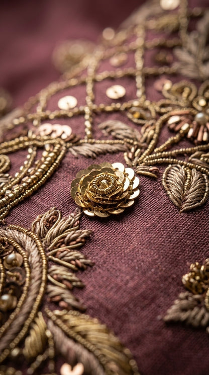 Formal Pure Silk embroidered Saree