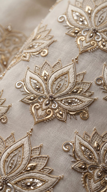 Formal Pure Silk embroidered Saree