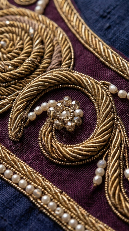 Formal Pure Silk embroidered Saree