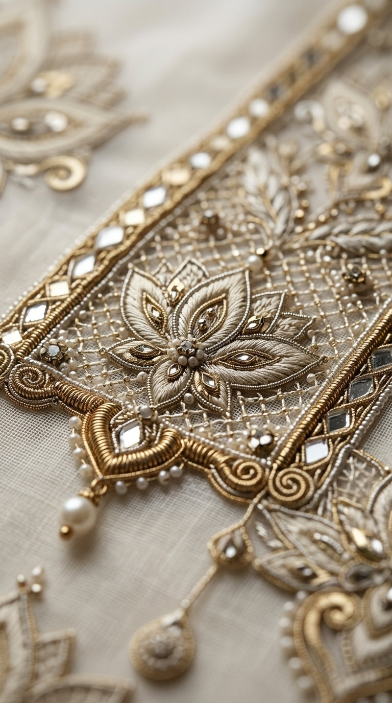 Formal Pure Silk embroidered Saree