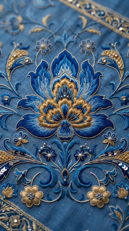 Formal Pure Silk embroidered Saree
