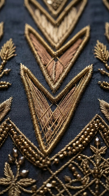 Formal Pure Silk embroidered Saree