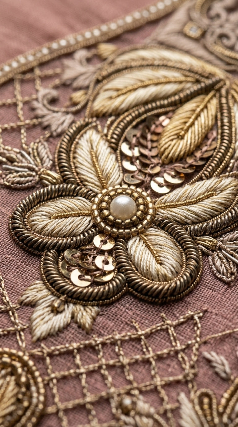 Formal Pure Silk embroidered Saree