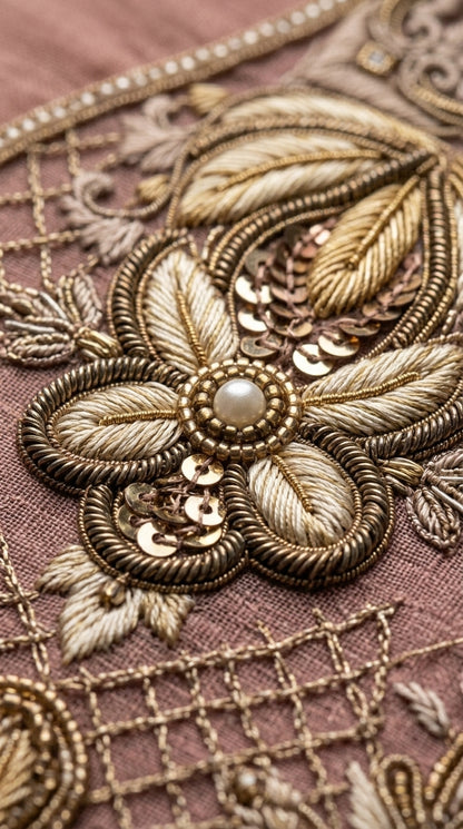 Formal Pure Silk embroidered Saree