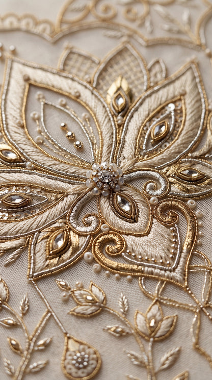 Formal Pure Silk embroidered Saree