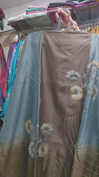 Semistitched Chanderi Ajrakh Short Tunic