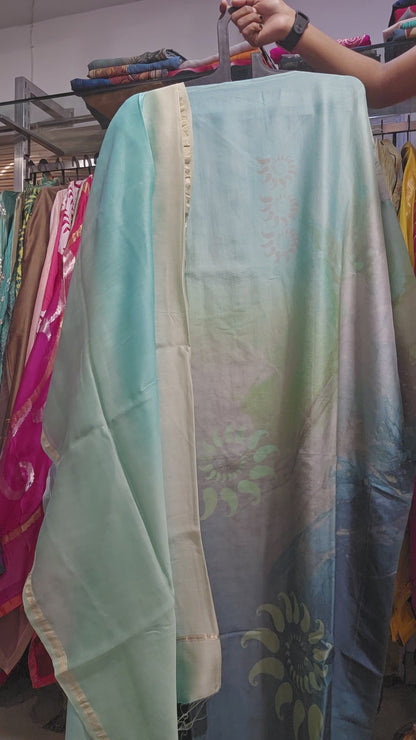 Semi Stitched Cotton Suitset