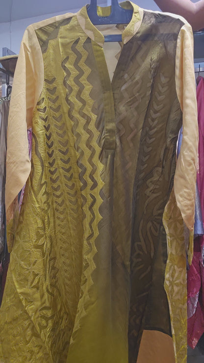 Stitched applique Long Dress
