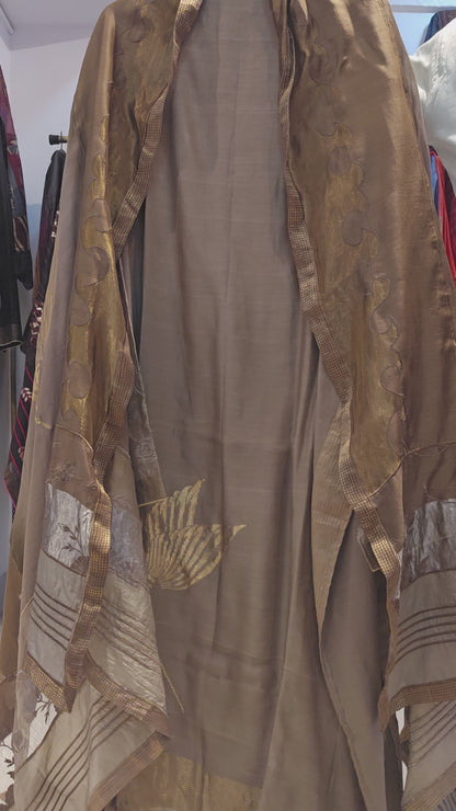 Semi Stitched Chanderi Kurta