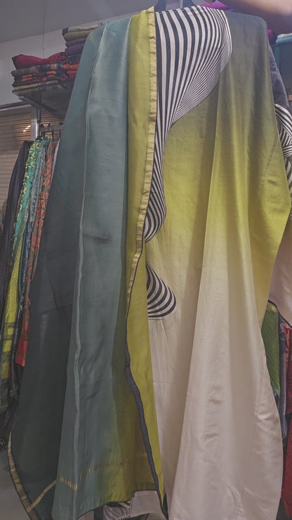 Semi Stitched Chanderi Kurta