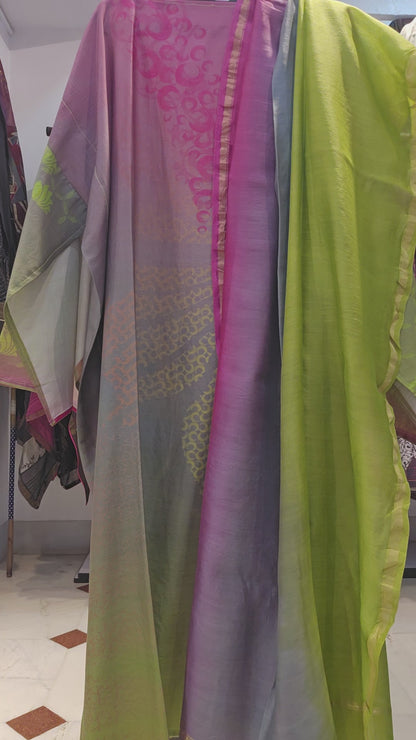 Semi Stitched Cotton printed kurta