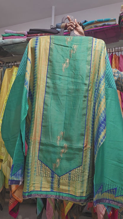 Semistitched Chanderi Shibori Short Tunic