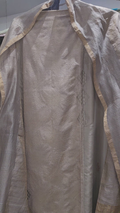 Semistitched Chanderi Zariwoven Kurta