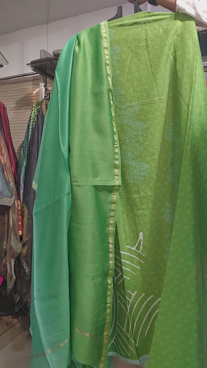 Semi Stitched Cotton Casual Suitset