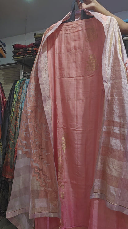 Semi Stitched Chanderi kurta