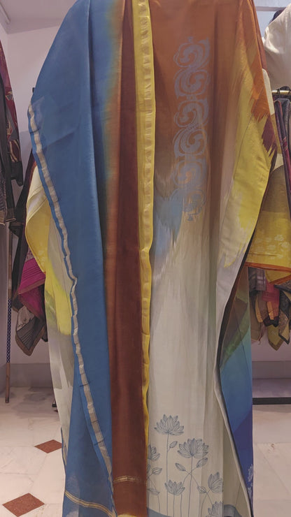 Semi Stitched Cotton printed Kurta