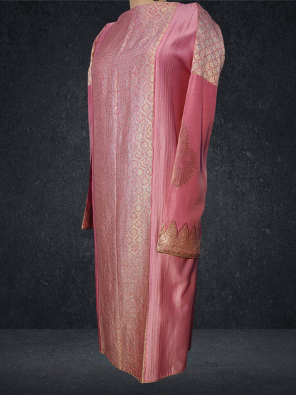 Semi Stitched Formal chanderi Suitset