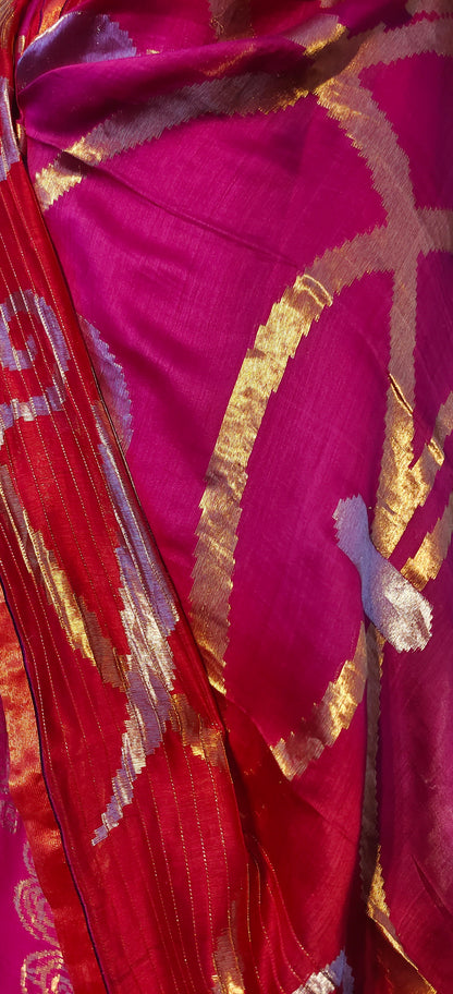 Semi Stitched Formal chanderi Suitset