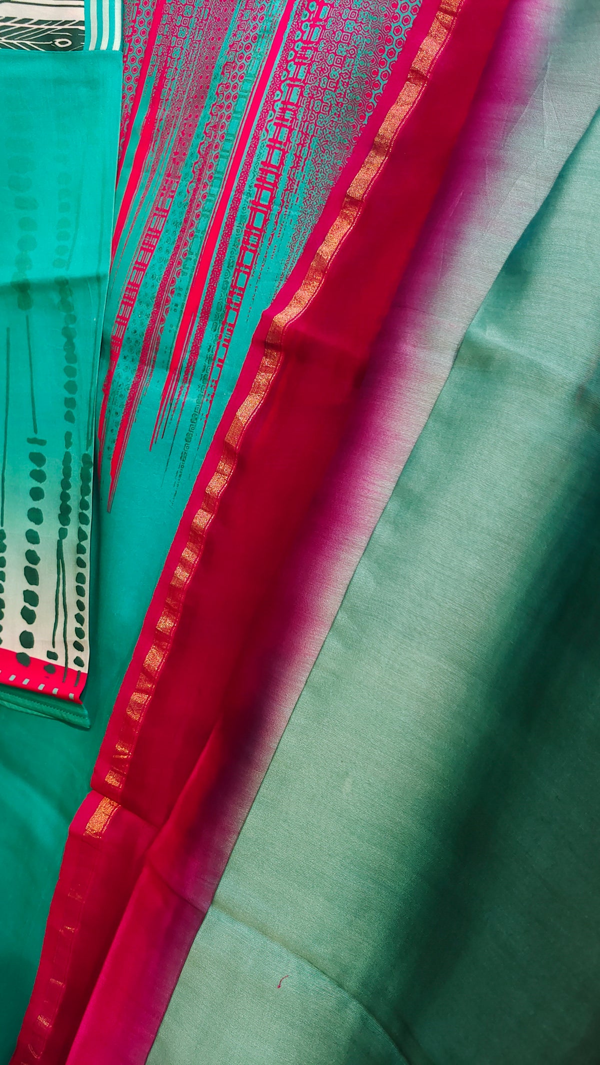 Semi Stitched Cotton Casual Suitset