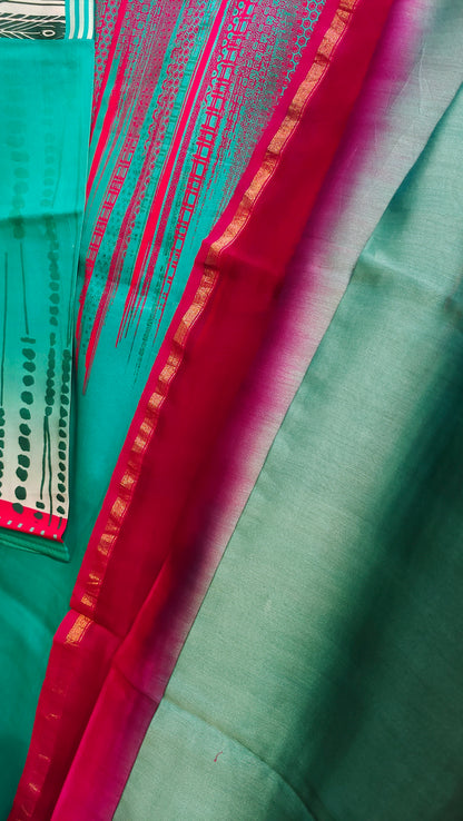 Semi Stitched Cotton Casual Suitset
