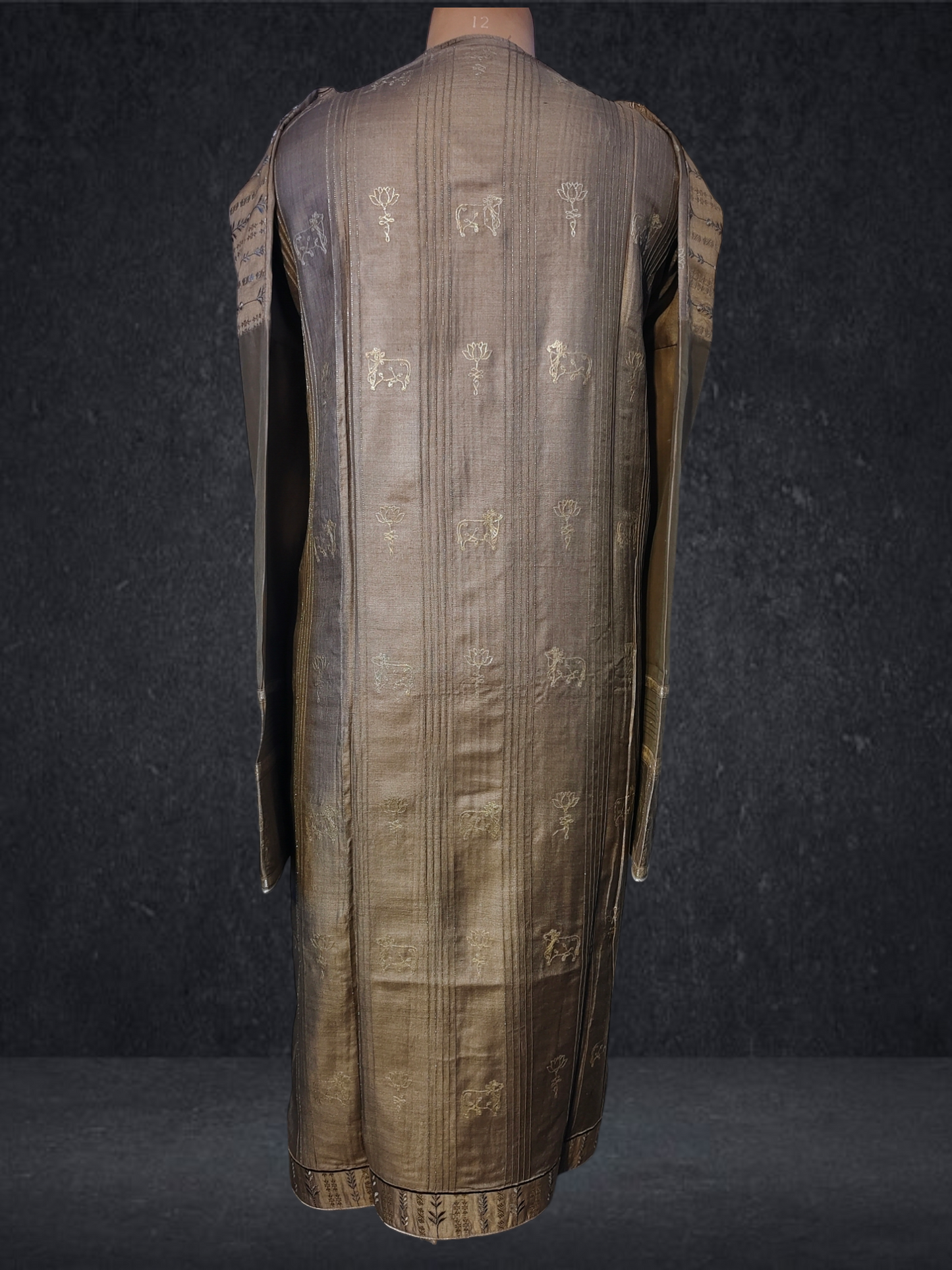 Semistitched Chanderi Zariwoven Kurta