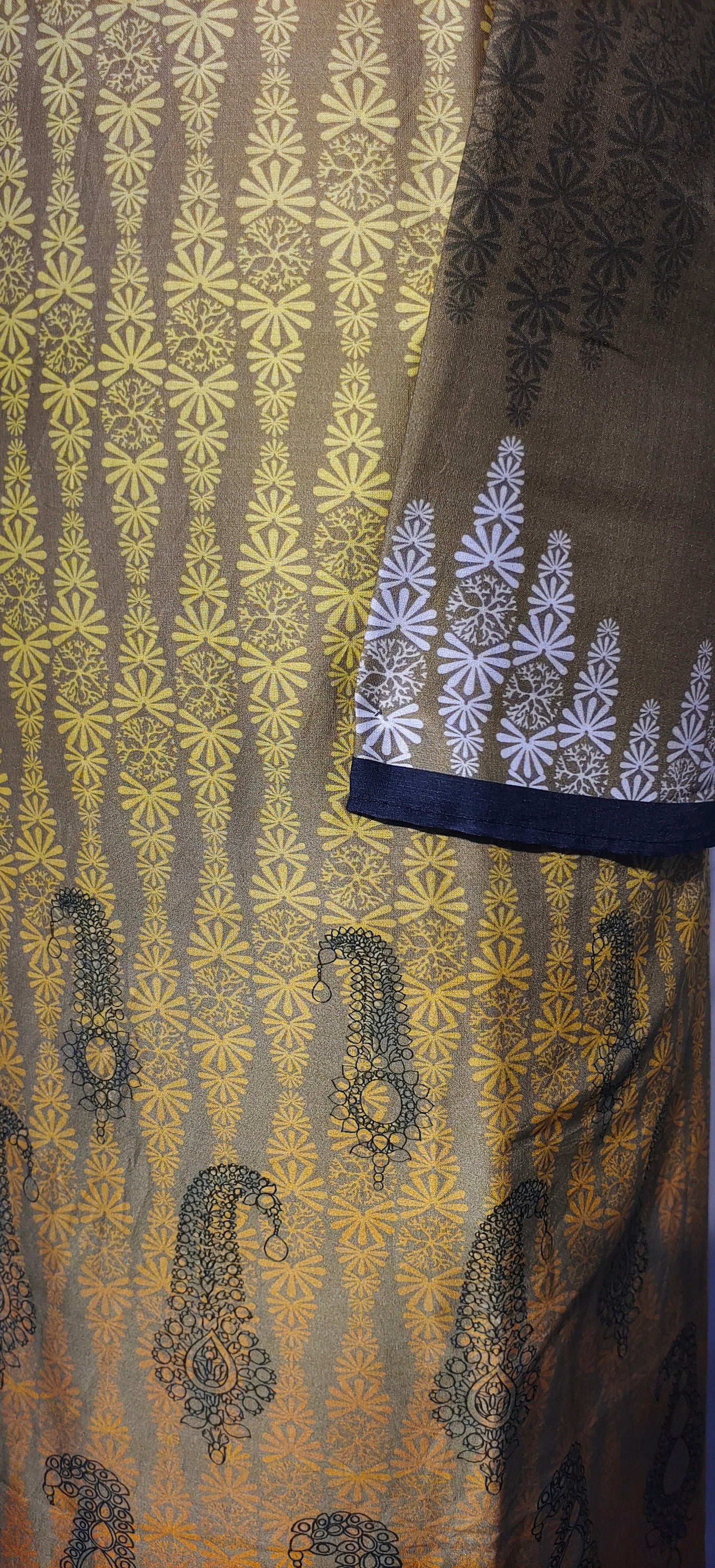 Semistitched Chanderi printed casual Kurta VISHAL KAPUR