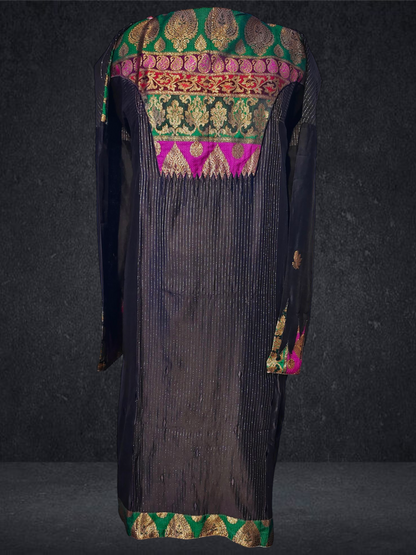 Semi Stitched Chanderi Kurta