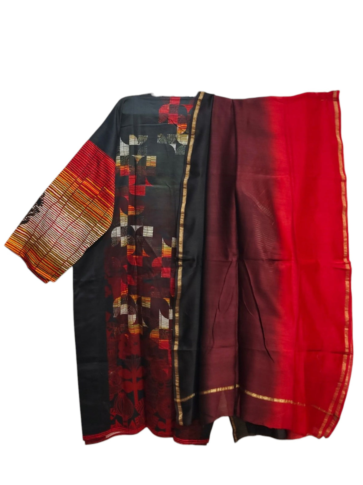 Semi Stitched Cotton Casual Suitset