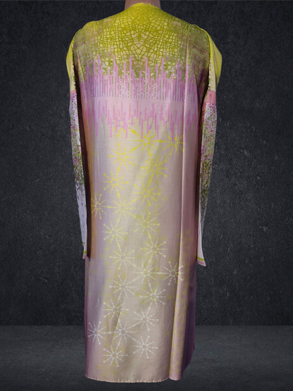 Semi Stitched Chanderi Casual Suitset