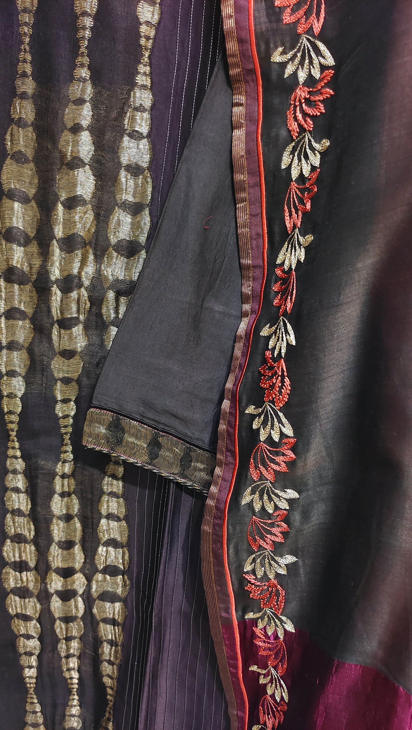 Semi Stitched Chanderi Formal Suitset