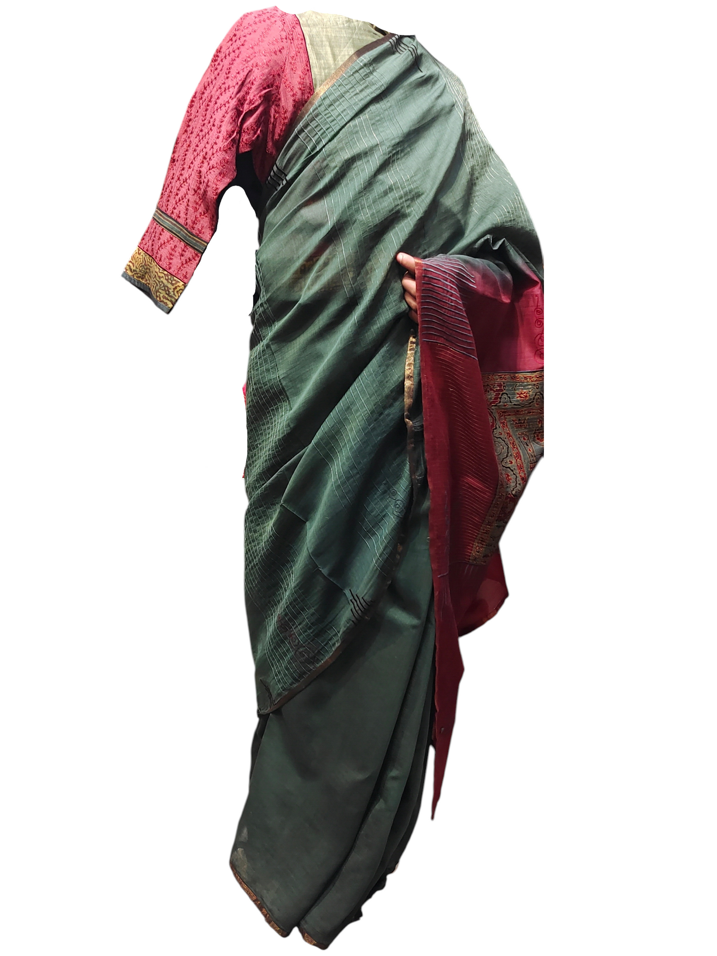 Chanderi Silk Ajrakh Saree