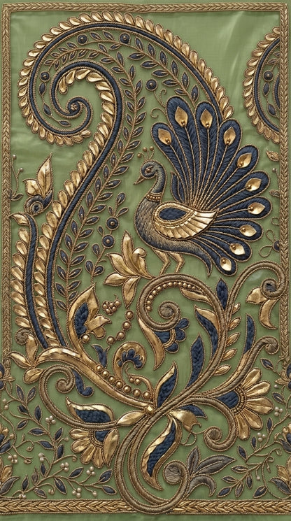 Customised Chanderi Embroidered set