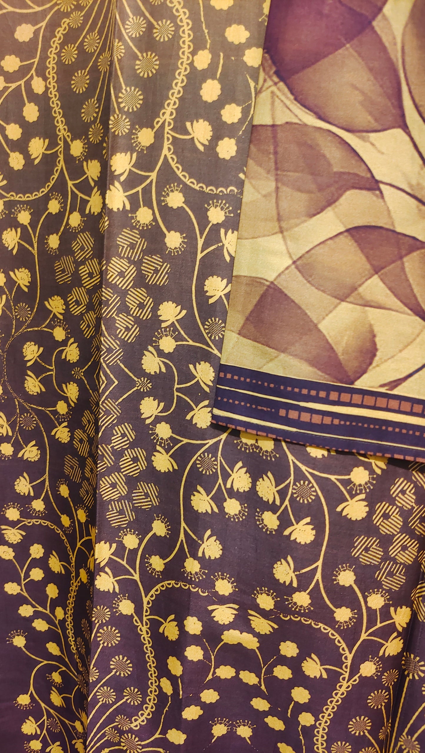 Semi Stitched Chanderi Casual suitset